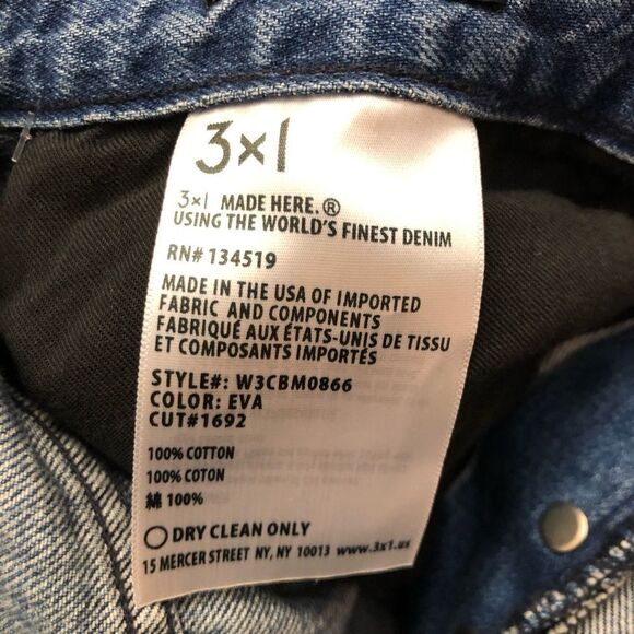 -3x1 NYC Higher Ground Crop Eva Gold Foil Jeans NWT - Picture 5 of 6